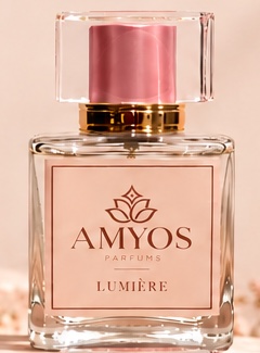 AMYOS LUMIÈRE perfume bottle – luminous floral sophisticated scent